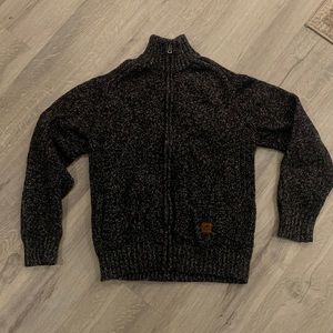 Men’s Roots Salt and Pepper knit full Zip Sweater